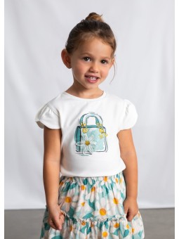 MAYORAL BLUZKA T-SHIRT KOSZULKA NA KRÓTKI RĘKAW DLA DZIEWCZYNKI 3002/52