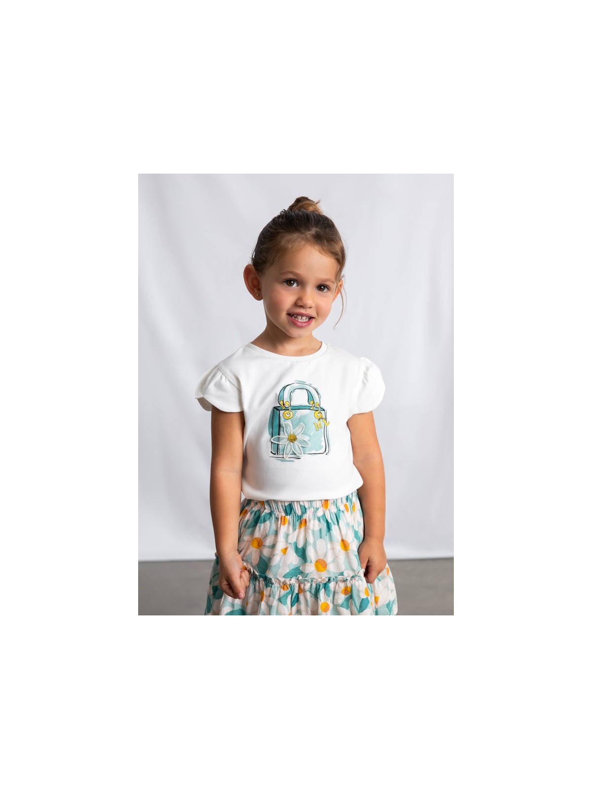 MAYORAL BLUZKA T-SHIRT KOSZULKA NA KRÓTKI RĘKAW DLA DZIEWCZYNKI 3002/52