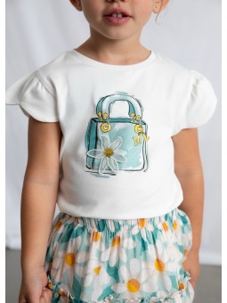 MAYORAL BLUZKA T-SHIRT KOSZULKA NA KRÓTKI RĘKAW DLA DZIEWCZYNKI 3002/52