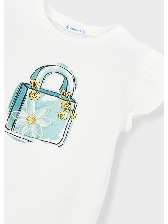 MAYORAL BLUZKA T-SHIRT KOSZULKA NA KRÓTKI RĘKAW DLA DZIEWCZYNKI 3002/52