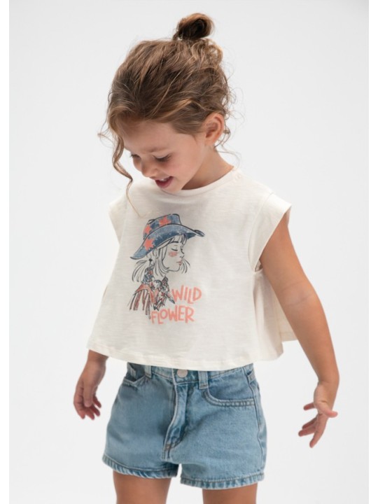 MAYORAL KOSZULKA NA KRÓTKI RĘKAW DLA DZIEWCZYNKI 3006/67