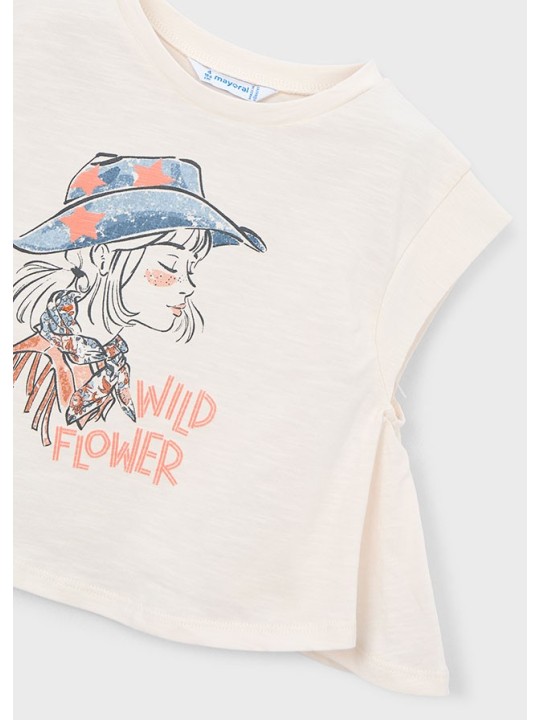 MAYORAL KOSZULKA NA KRÓTKI RĘKAW DLA DZIEWCZYNKI 3006/67