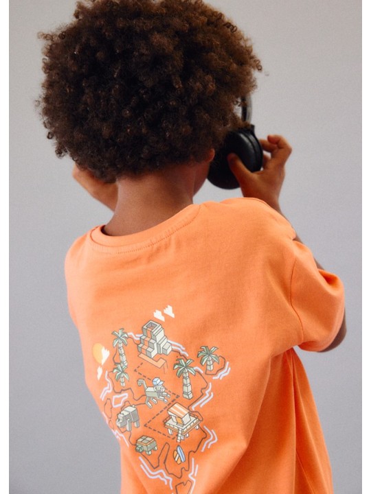 MAYORAL T-SHIRT KOSZULKA NA KRÓTKI RĘKAW DLA CHŁOPCA POMARAŃCZ 3078/71