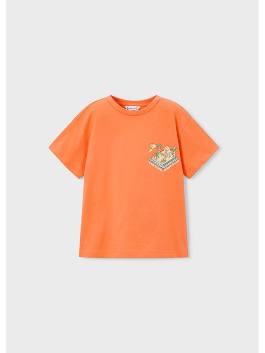 MAYORAL T-SHIRT KOSZULKA NA KRÓTKI RĘKAW DLA CHŁOPCA POMARAŃCZ 3078/71