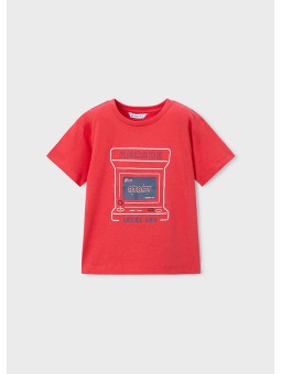 MAYORAL T-SHIRT KOSZULKA NA KRÓTKI RĘKAW DLA CHŁOPCA CZERWONA 3063/62