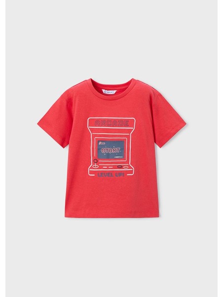 MAYORAL T-SHIRT KOSZULKA NA KRÓTKI RĘKAW DLA CHŁOPCA CZERWONA 3063/62