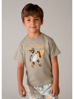 MAYORAL T-SHIRT KOSZULKA NA KRÓTKI RĘKAW DLA CHŁOPCA BEŻ  3064/34