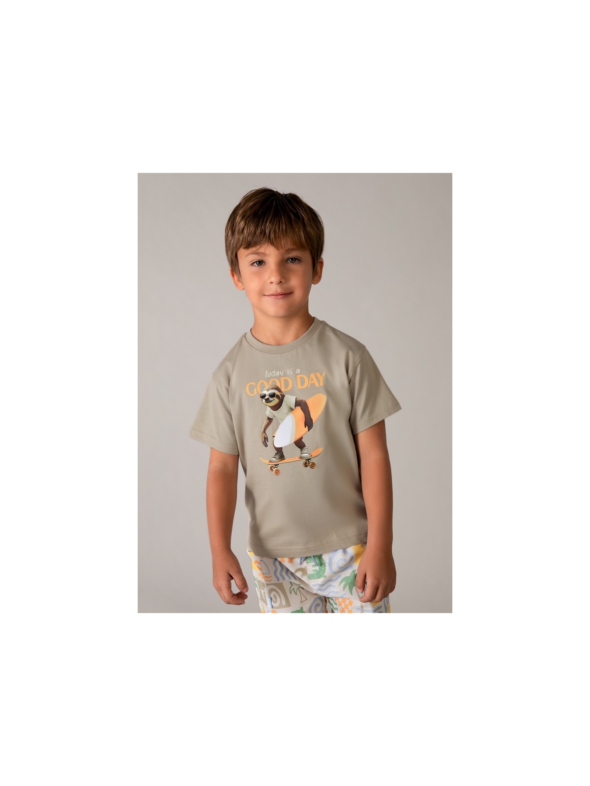 MAYORAL T-SHIRT KOSZULKA NA KRÓTKI RĘKAW DLA CHŁOPCA BEŻ  3064/34