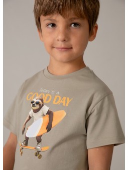 MAYORAL T-SHIRT KOSZULKA NA KRÓTKI RĘKAW DLA CHŁOPCA BEŻ  3064/34