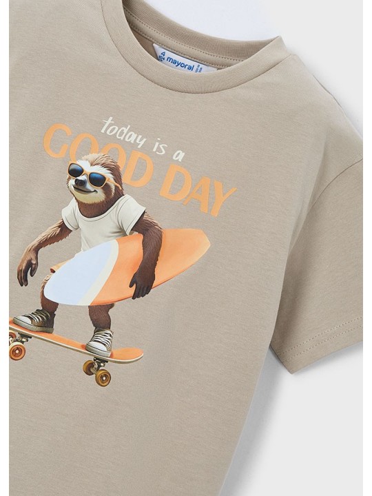 MAYORAL T-SHIRT KOSZULKA NA KRÓTKI RĘKAW DLA CHŁOPCA BEŻ  3064/34