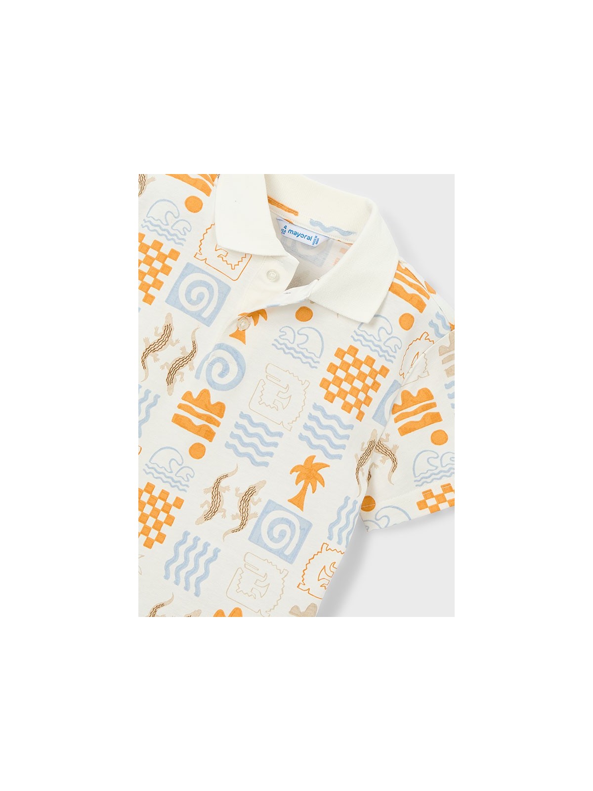 MAYORAL T-SHIRT  KOSZULKA POLO DLA CHŁOPCA NA KRÓTKI RĘKAW NADRUK  3104/87