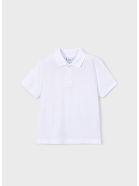 MAYORAL T-SHIRT KOSZULKA POLO DLA CHŁOPCA NA KRÓTKI RĘKAW BIAŁA 150/16