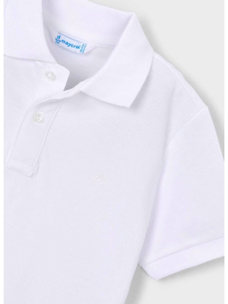 MAYORAL T-SHIRT KOSZULKA POLO DLA CHŁOPCA NA KRÓTKI RĘKAW BIAŁA 150/16