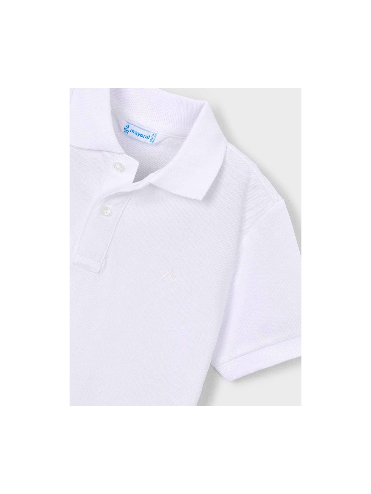 MAYORAL T-SHIRT KOSZULKA POLO DLA CHŁOPCA NA KRÓTKI RĘKAW BIAŁA 150/16