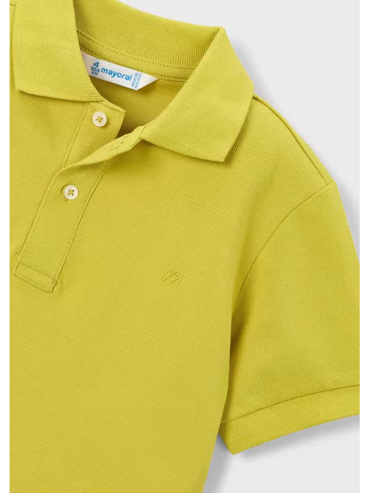 MAYORAL T-SHIRT KOSZULKA POLO DLA CHŁOPCA NA KRÓTKI RĘKAW LIMONKA 150/10