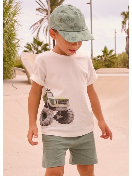 MAYORAL KOMPLET DLA CHŁOPCA KOSZULKA NA KRÓTKI RĘKAW PLUS SPODENKI 3675/87