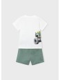 MAYORAL KOMPLET DLA CHŁOPCA KOSZULKA NA KRÓTKI RĘKAW PLUS SPODENKI 3675/87