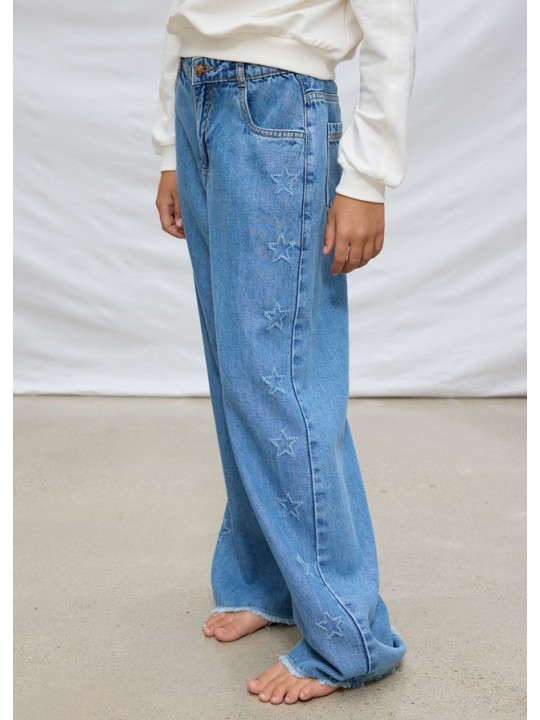 MAYORAL SPODNIE JEANSY DLA DZIEWCZYNKI NIEBIESKI GWIAZDKI  6557/58