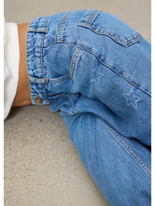 MAYORAL SPODNIE JEANSY DLA DZIEWCZYNKI NIEBIESKI GWIAZDKI  6557/58