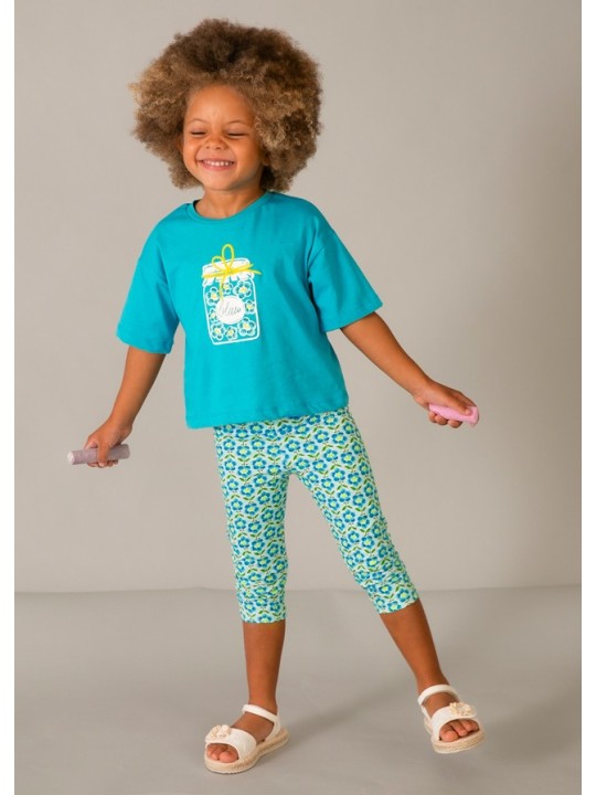 MAYORAL LEGINSY DLA DZIEWCZYNKI Z NADRUKIEM KWIATY 3722/31