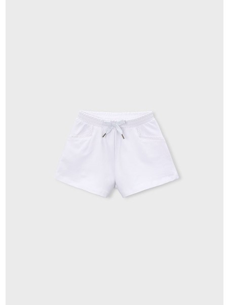 MAYORAL KRÓTKIE SPODENKI DLA DZIEWCZYNKI BIAŁE 607/15