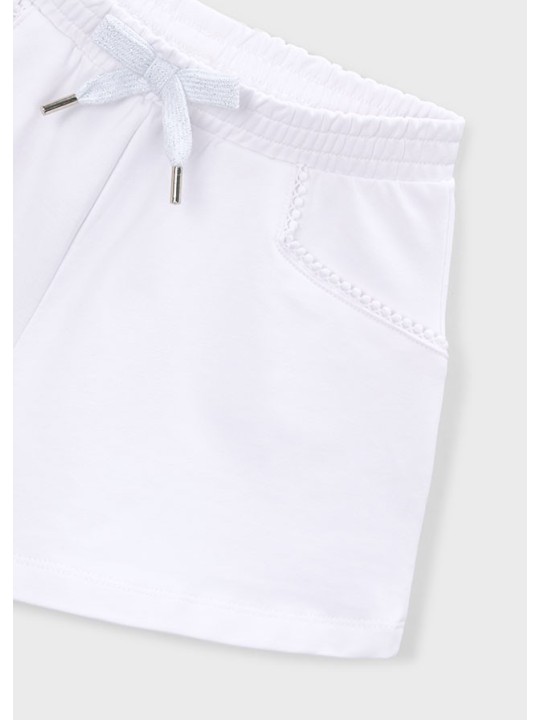 MAYORAL KRÓTKIE SPODENKI DLA DZIEWCZYNKI BIAŁE 607/15
