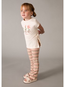 MAYORAL KOMPLET DLA DZIEWCZYNKI KOSZULKA LEGINSY DZWONY 3728/59