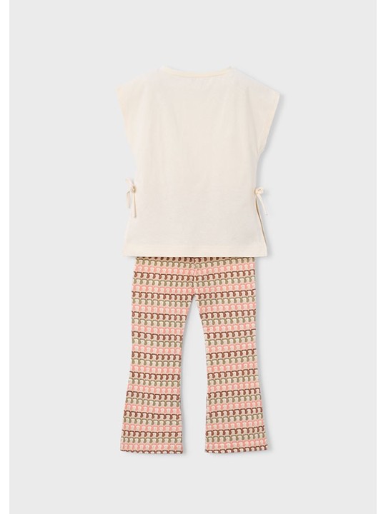 MAYORAL KOMPLET DLA DZIEWCZYNKI KOSZULKA LEGINSY DZWONY 3728/59