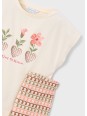 MAYORAL KOMPLET DLA DZIEWCZYNKI KOSZULKA LEGINSY DZWONY 3728/59