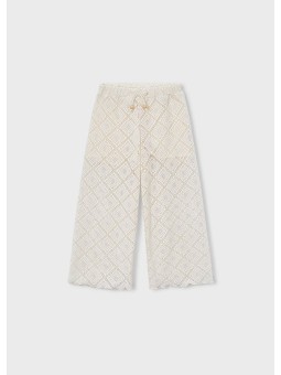 MAYORAL SPODNIE AŻUROWE DLA DZIEWCZYNY KREM 3591/88