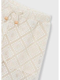 MAYORAL SPODNIE AŻUROWE DLA DZIEWCZYNY KREM 3591/88