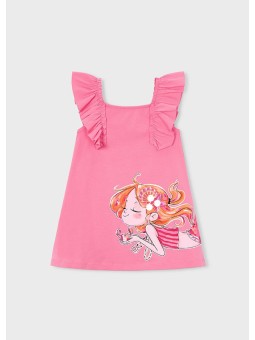 MAYORAL SUKIENKA LETNIA DLA DZIEWCZYNKI  RÓŻOWA SYRENKA 3943/17