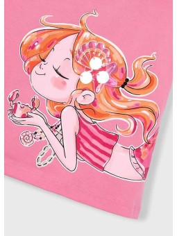 MAYORAL SUKIENKA LETNIA DLA DZIEWCZYNKI  RÓŻOWA SYRENKA 3943/17