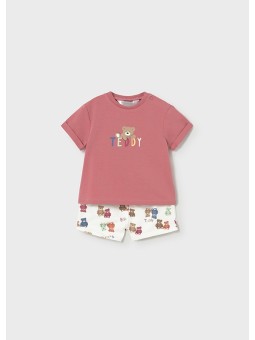 MAYORAL NEWBORN KOMPLET DLA CHŁOPCA KOSZULKA SPODENKI MISIE 1277/42