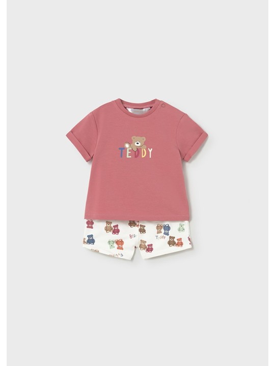 MAYORAL NEWBORN KOMPLET DLA CHŁOPCA KOSZULKA SPODENKI MISIE 1277/42