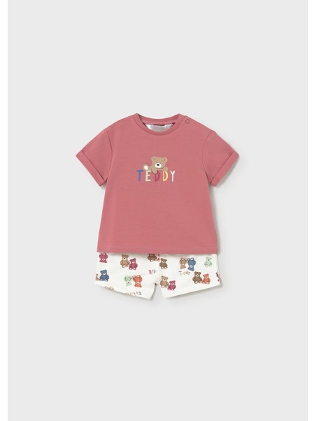 MAYORAL NEWBORN KOMPLET DLA CHŁOPCA KOSZULKA SPODENKI MISIE 1277/42