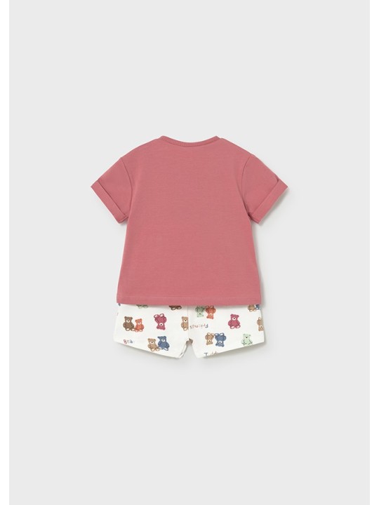 MAYORAL NEWBORN KOMPLET DLA CHŁOPCA KOSZULKA SPODENKI MISIE 1277/42