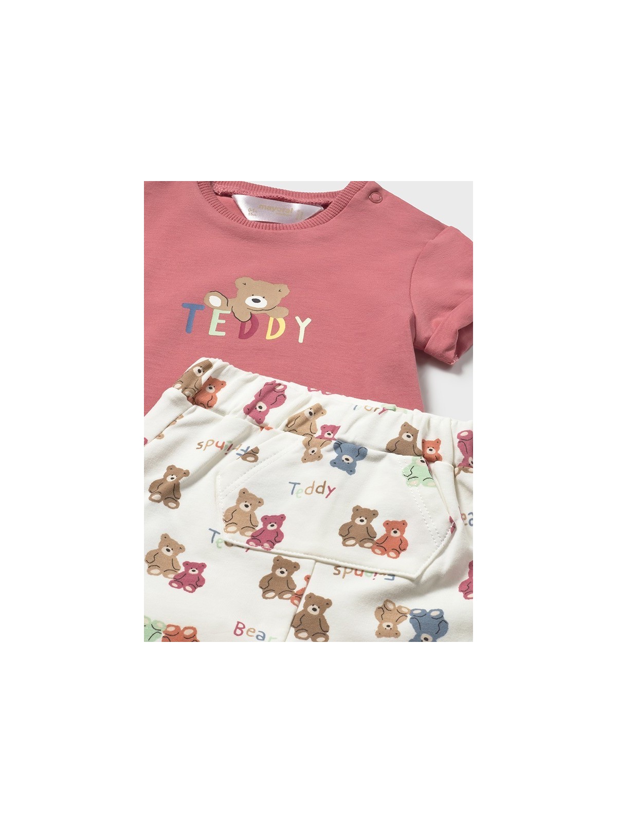 MAYORAL NEWBORN KOMPLET DLA CHŁOPCA KOSZULKA SPODENKI MISIE 1277/42