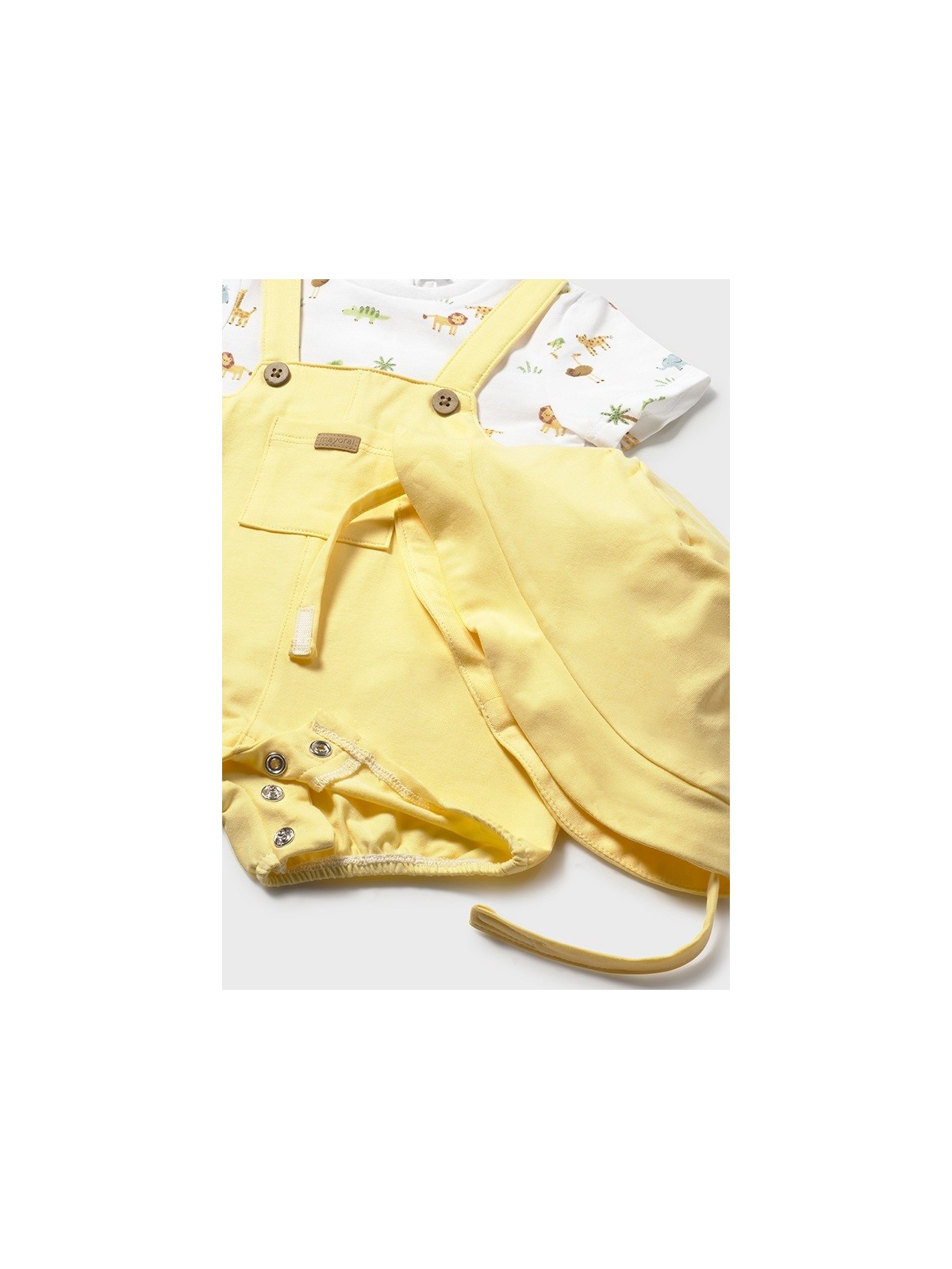 MAYORAL NEWBORN RAMPERS PAJAC PLUS KAPELUSZ DLA CHŁOPCA 1607/11