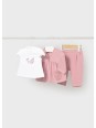 MAYORAL NEWBORN KOMPLET BLUZA ROZPINNA Z KOSZULKA SPODNIE RÓŻ 1825/65