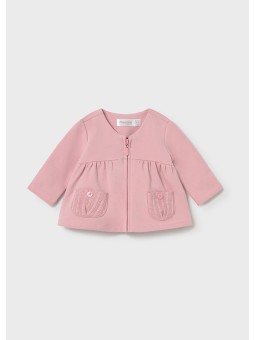 MAYORAL NEWBORN KOMPLET BLUZA ROZPINNA Z KOSZULKA SPODNIE RÓŻ 1825/65