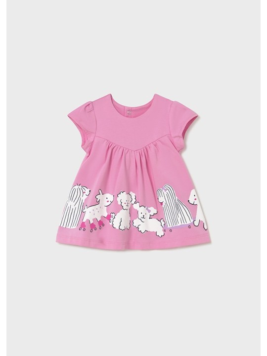 MAYORAL NEWBORN SUKIENKA LETNIA DLA DZIEWCZYNKI RÓŻ 1817/33