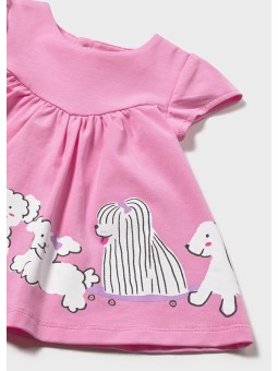 MAYORAL NEWBORN SUKIENKA LETNIA DLA DZIEWCZYNKI RÓŻ 1817/33