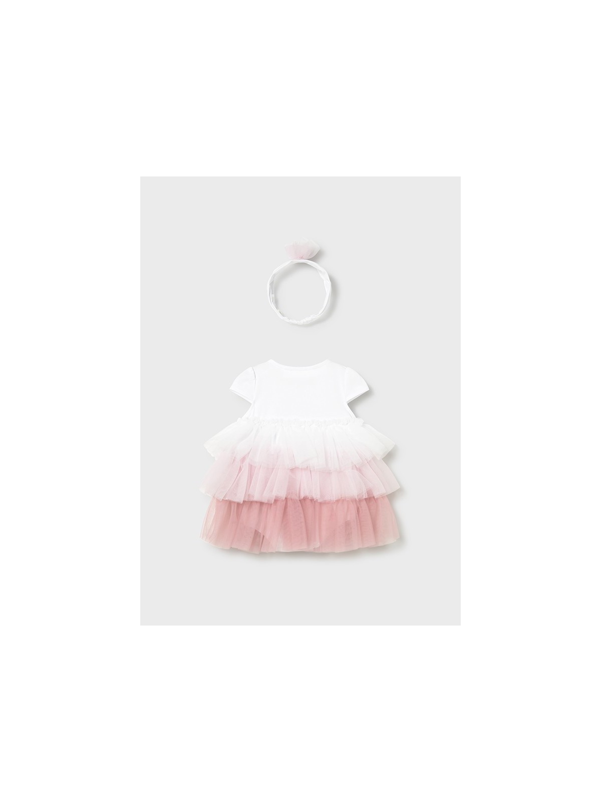 MAYORAL NEWBORN  SUKIENKA BODY NA KRÓTKI RĘKAW TIUL 1601/58