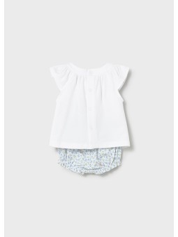 MAYORAL NEWBORN KOMPLET DLA DZIEWCZYNKI KOSZULKA PLUS SPODENKI 1609 /1