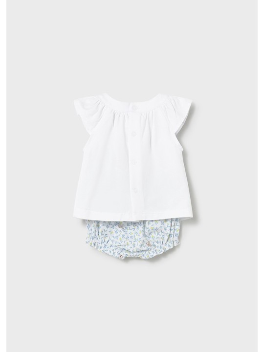 MAYORAL NEWBORN KOMPLET DLA DZIEWCZYNKI KOSZULKA PLUS SPODENKI 1609 /1