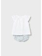 MAYORAL NEWBORN KOMPLET DLA DZIEWCZYNKI KOSZULKA PLUS SPODENKI 1609 /1