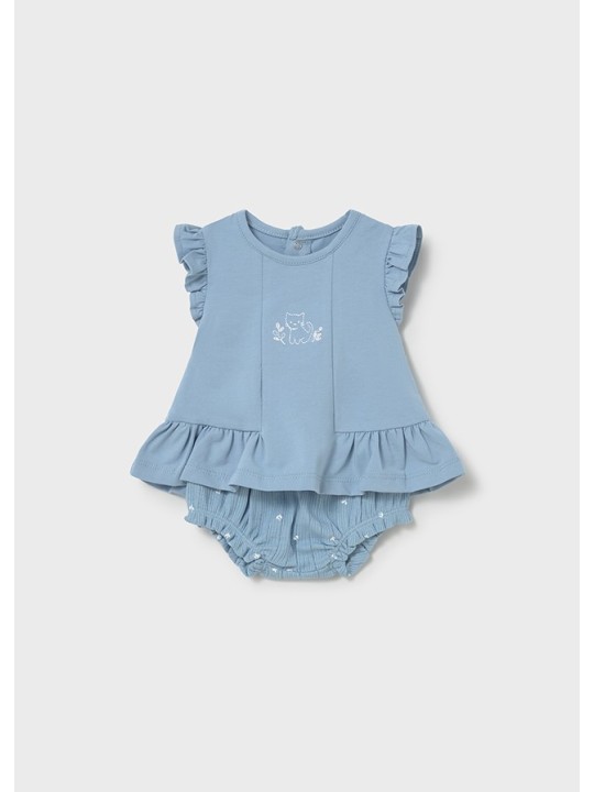 MAYORAL NEWBORN KOMPLET DLA DZIEWCZYNKI KOSZULKA PLUS SPODENKI 1639