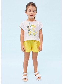 MAYORAL KOMPLET DLA DZIEWCZYNKI KRÓTKIE SPODENKI I BLUZKA 3213/32