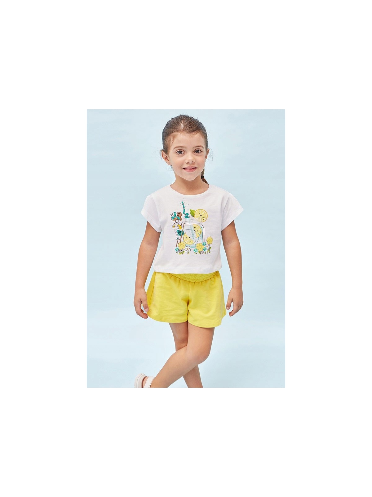 MAYORAL KOMPLET DLA DZIEWCZYNKI KRÓTKIE SPODENKI I BLUZKA 3213/32